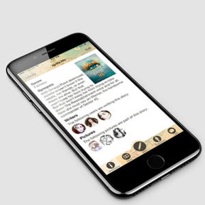 CoWrite - Die App zum gemeinsamen Geschichten schreiben. Konzept und UI wurden von mir erstellt und in mit einem Eyetracker-Test evaluiert.